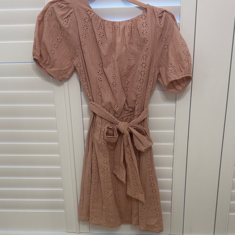 Sugarlips dusty rose eyelet dress